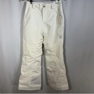 Spyder Girls size 10 ivory/white ski/snow pants